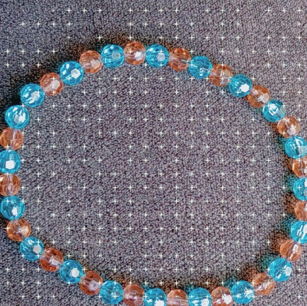 Elegant Blue and Brown Beaded Bracelet